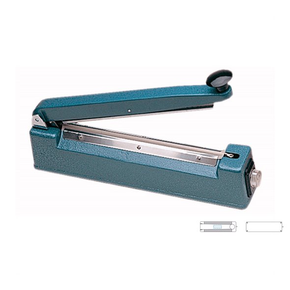 Elektrischer Beutelverschließer aus blauem Metall